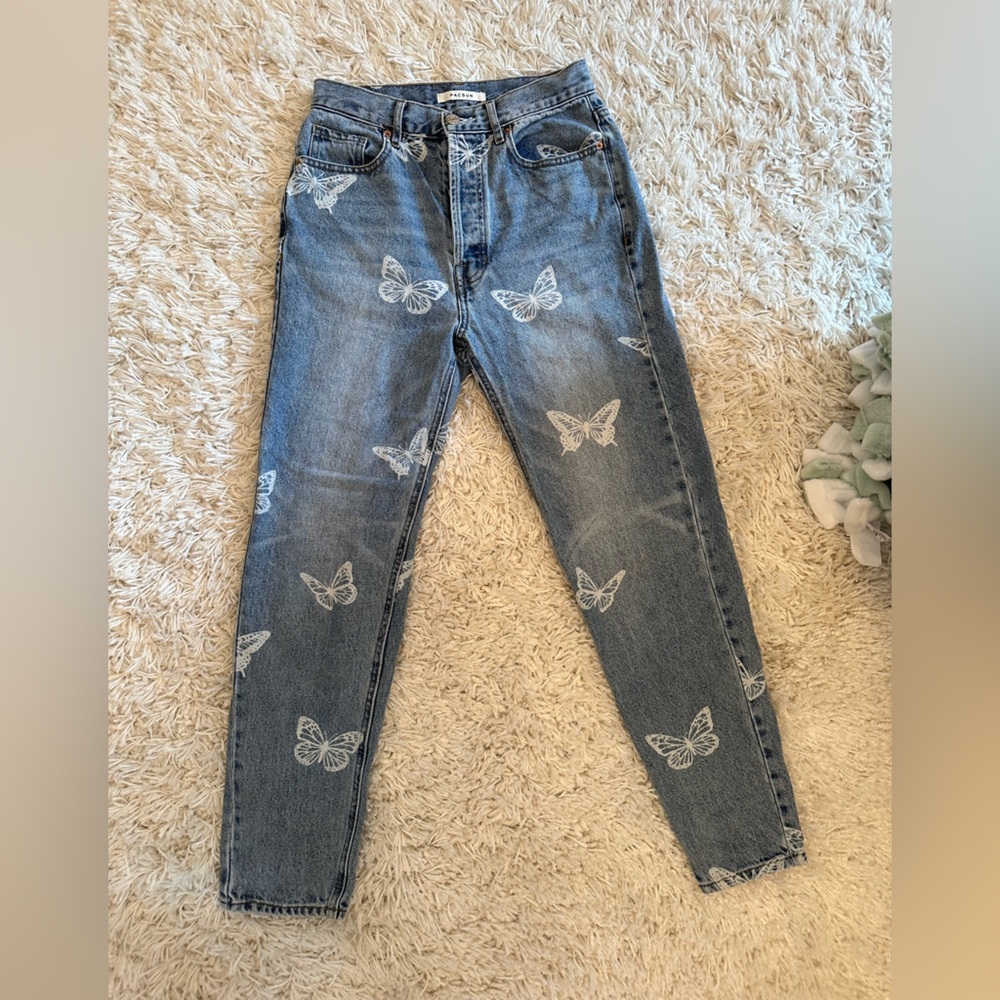 Pacsun straight leg butterfly jeans